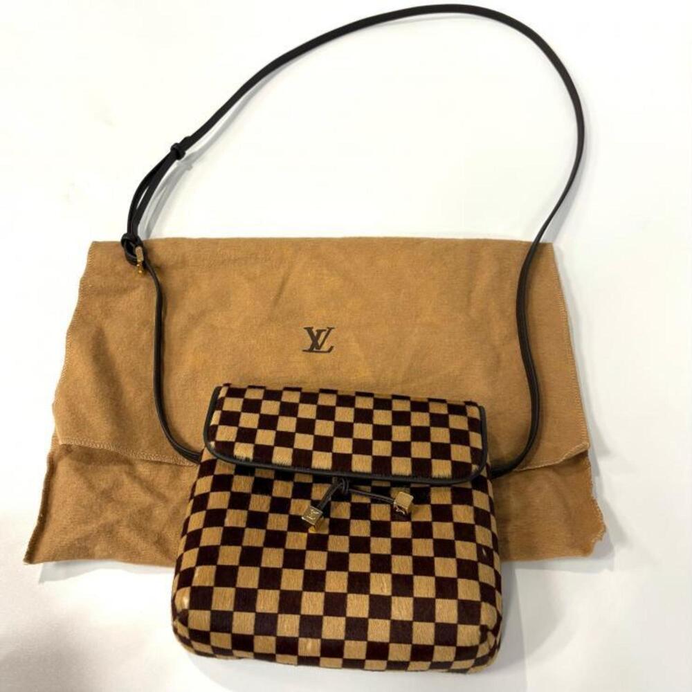 LOUIS VUITTON Authentic Brown Damier Leather Shoulder Bag - Picture 10 of 12